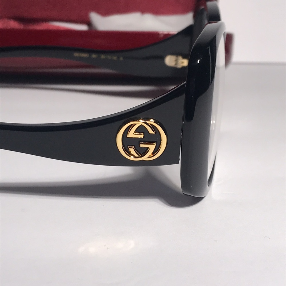 New Authentic Gucci GG1236o Black Women's Glasses - Picture 7 of 13